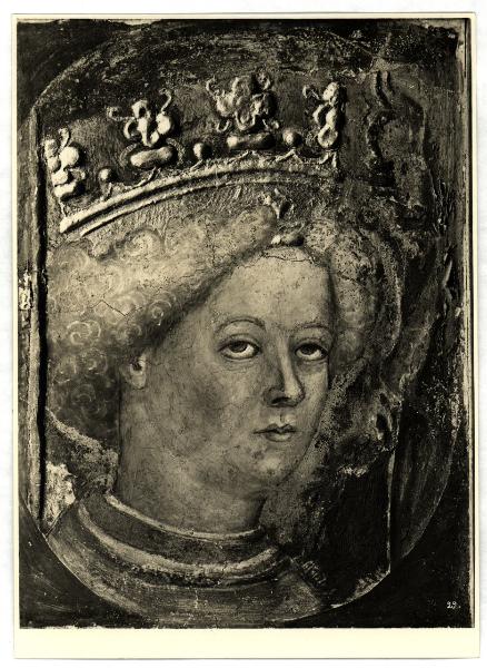 Milano - Collezione Trivulzio - Zavattari, la Regina Teodolinda, frammento di affresco