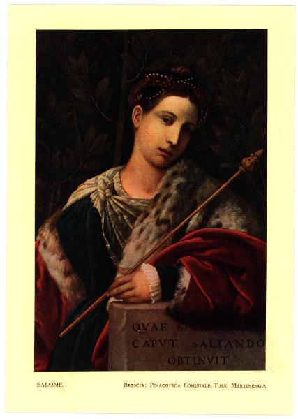 Brescia - Pinacoteca Civica Tosio e Martinengo - Moretto, Salomè, olio su tavola (1540 ca -)