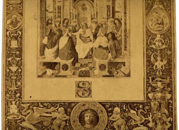 Vienna - Collezione Albertina - Frate Antonio da Monza, La Pentecoste, particolare di una pagina miniata
