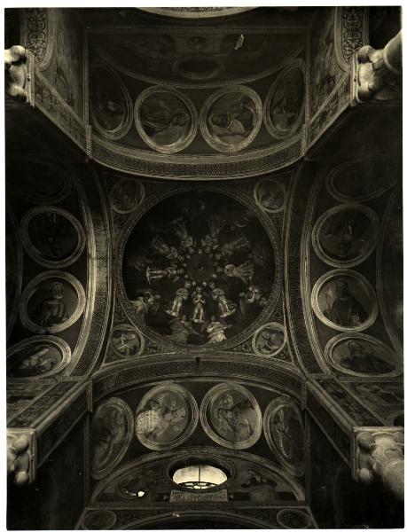 Pavia - Seminario Vescovile - Oratorio, Bernardino de' Rossi, particolare della decorazione ad affresco della cupola