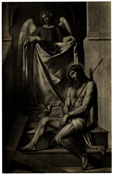 Dipinto - Cristo in passione e l'Angelo - Moretto - Brescia - Pinacoteca Tosio Martinengo