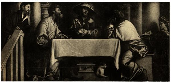 Brescia - Pinacoteca Civica Tosio Martinengo - Moretto, La cena di Emmaus, olio su tela (?)