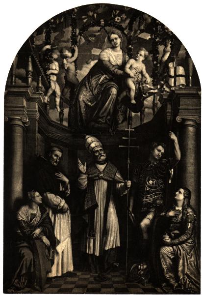 Brescia - Chiesa di S. Clemente - Moretto, Madonna in gloria e Santi (1548)