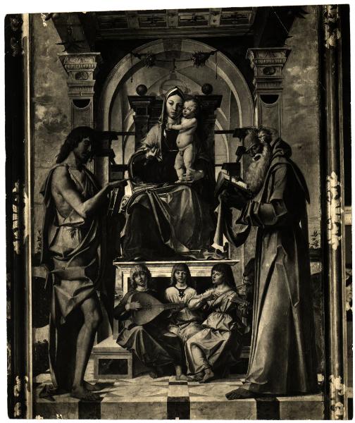 Pavia - Certosa - Museo della Certosa (?), Bartolomeo Montagna, Sacra conversazione - (?)