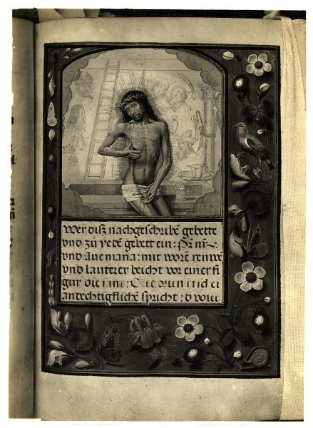 Vienna - Biblioteca Imperiale - Hortulus animae, Resurrezione, pagina miniata
