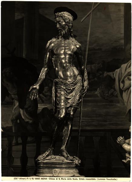 Siena - Chiesa di Santa Maria della Scala - Vecchietta, Cristo resuscitato, statua in bronzo