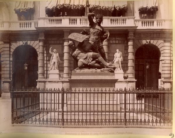 Monumento celebrativo - Monumento a Amedeo VI di Savoia detto il Conte Verde - Pelagio Pelagi - Torino - Piazza Palazzo di Città