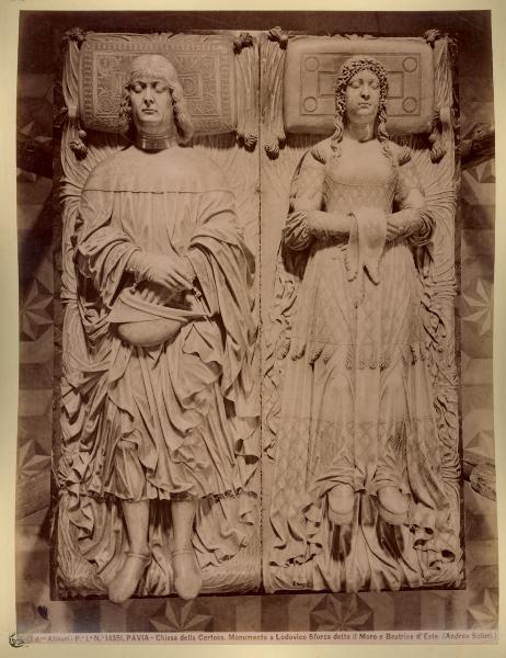 Monumento funebre - Cenotafio per Lodovico il Moro e Beatrice d'Este - Cristoforo Solari - Pavia - Certosa - Transetto sinistro