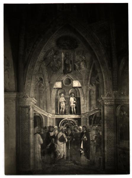 Dipinto murale - Sposalizio della Vergine - Agostino de' Mottis (?) - Milano - Chiesa di San Pietro in Gessate - Seconda cappella a sinistra