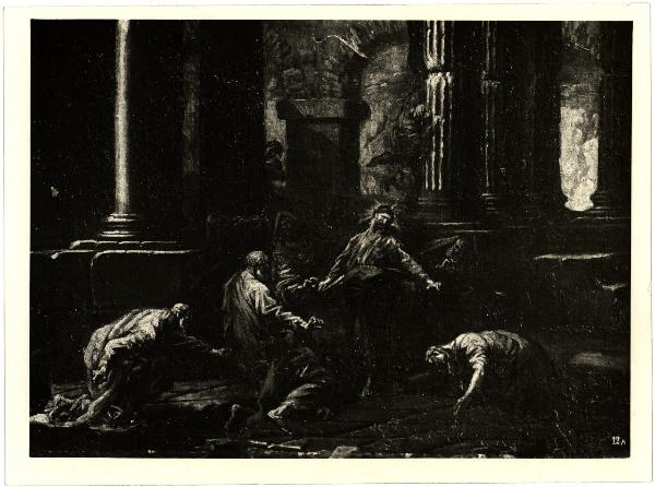 Milano - Raccolta De Angeli Frua - Alessandro Magnasco, Cristo e l'adultera, dettaglio, olio su tela