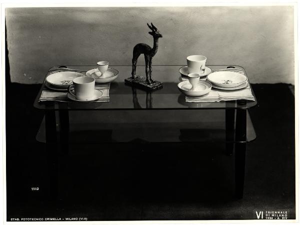 Milano - VI Triennale d'Arte - Set di piatti in ceramica per due persone