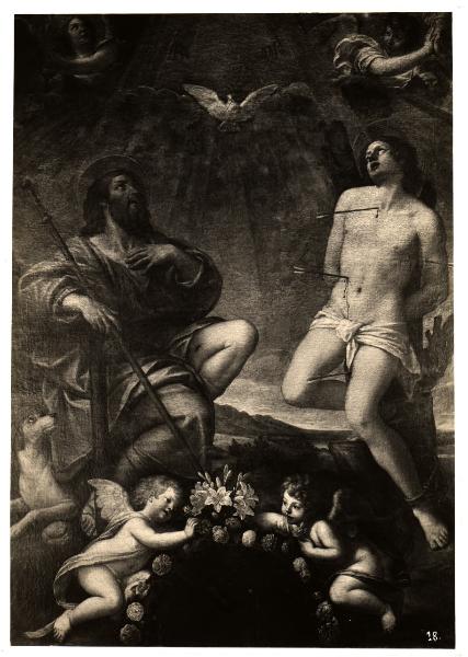 Milano - Palazzo Arcivescovile - Francesco Albani (?), S. Rocco e San Sebastiano, olio su tela