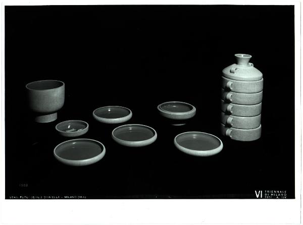 Milano - VI Triennale d'Arte - R. Istituto d'Arte di Firenze, set di ciotole componibili in ceramica invetriata
