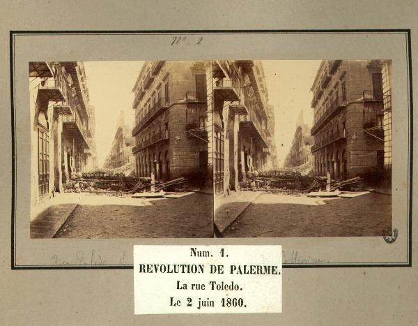 Spedizione dei Mille - Rivoluzione di Palermo - Via Toledo - Barricate