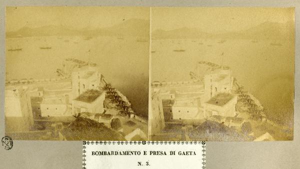 Spedizione dei Mille - Assedio di Gaeta - Postazioni di bombardamento - Cannoni della batteria Santa Maria