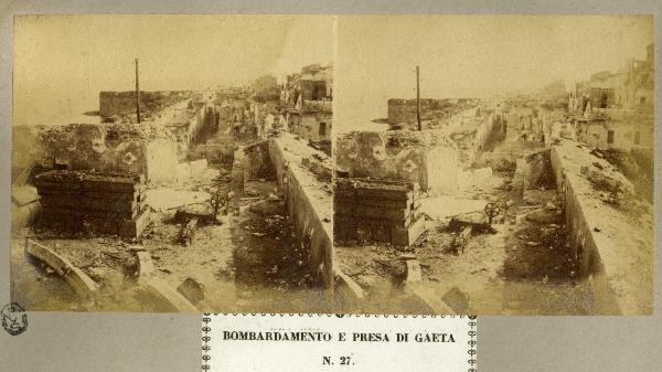 Spedizione dei Mille - Assedio di Gaeta - Polveriera S. Antonio - Resti dell'esplosione