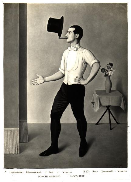 Venezia - XX Esposizione Internazionale d'Arte. Antonio Donghi, Giocoliere, olio su tela (1936).
