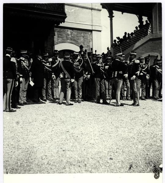 Roma - Ippodromo di Tor di Quinto - Re Umberto I alle corse militari