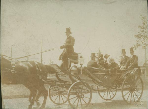 Ritratto di coppia - Umberto I e Margerita di Savoia in carrozza