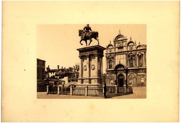 Venezia - Campo Ss. Giovanni e Paolo - Monumento a Bartolomeo Colleoni - Veduta posteriore laterale destra