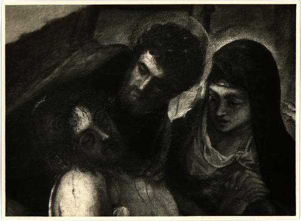 Milano - Pinacoteca di Brera. Tintoretto, Pietà, particolare, olio su tela.
