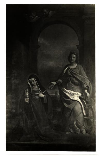 Milano. Guercino, S. Chiara e Santa Caterina d'Alessandria, olio su tela.