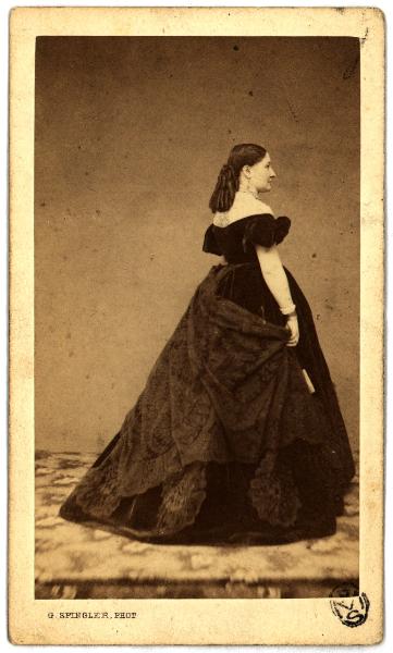 Ritratto femminile - Donna in abito di velluto scuro