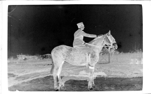 Prima Guerra Mondiale - San Zeno - Ritratto maschile - Tenente Benucci a cavallo