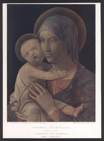 Dipinto - Andrea Mantegna - Madonna con Bambino- Bergamo - Accademia Carrara