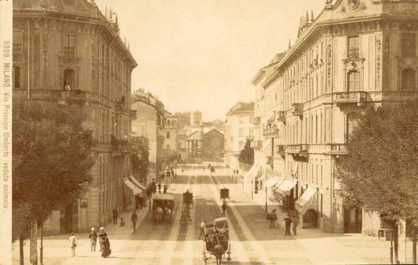 Milano - Via Turati (già Principe Umberto) - Veduta animata