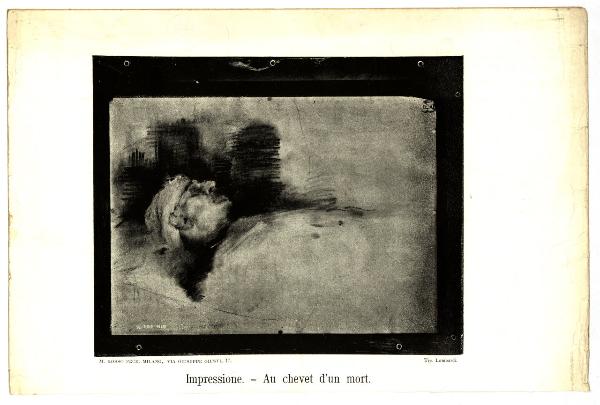 Disegno - Impressione: Al capezzale di un morto - Medardo Rosso