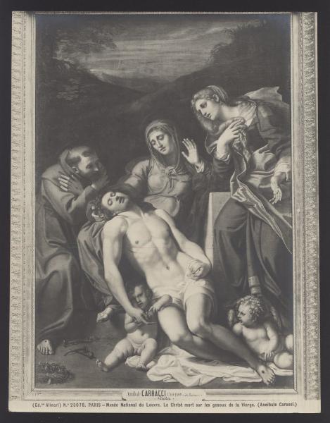 Parigi - Museo Nazionale del Louvre. Annibale Carracci, Pietà, olio su tela.