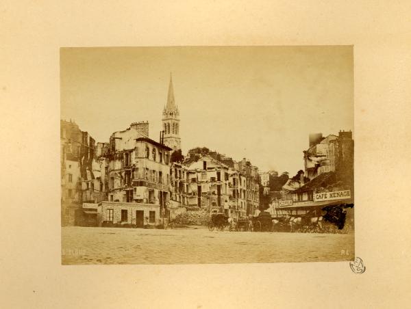 Parigi - Quartiere di Saint Cloud - Rovine degli edifici dopo gli incendi del 1871