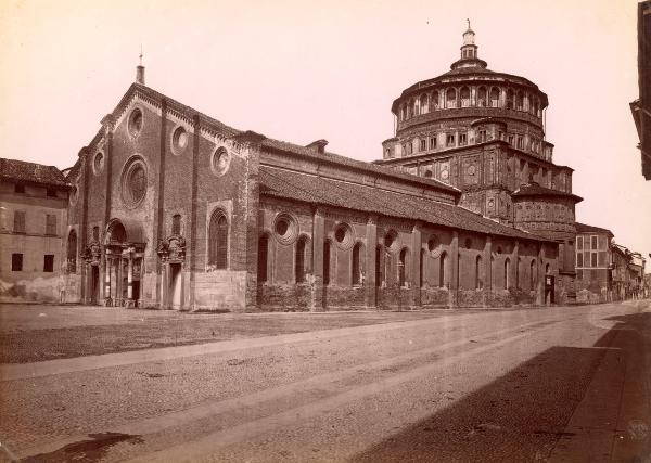 Milano - Chiesa di Santa Maria delle Grazie - Facciata e lato destro