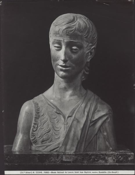 Parigi - Museo Nazionale del Louvre. Donatello, S. Giovanni Battista, mezzobusto in marmo.