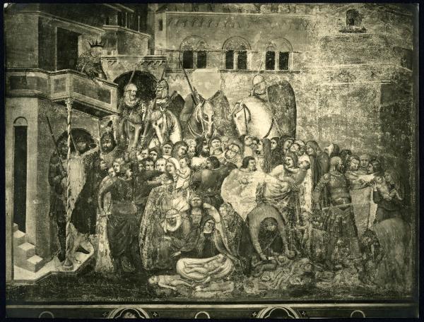 Siena - Chiesa di Santa Maria dei Servi. Pietro Lorenzetti, Strage degli Innocenti, affresco.
