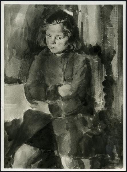 Cesare Peruzzi, Mariella, acquarello (1941?).