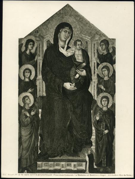 Città di Castello - Pinacoteca. Maestro di Città di Castello, Madonna in trono con Bambino e angeli, tempera su tavola (XIV sec.)