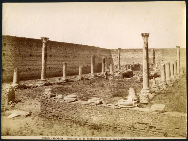 Dintorni di Roma - Area delle Tombe di via Latina. Ruderi della Basilica di S. Stefano.