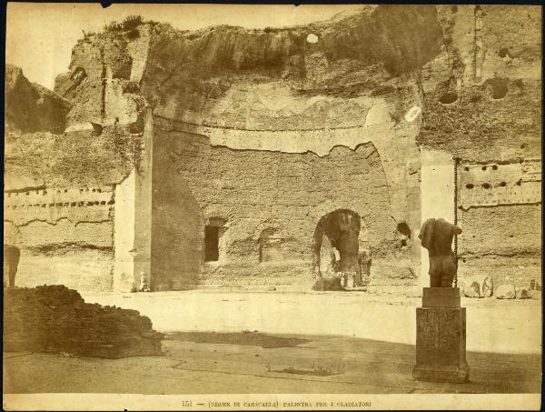 Roma - Terme di Caracalla. Veduta di una palestra (212-17 d.C).