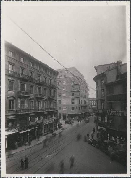 Milano - Via Carlo Alberto (oggi via Mazzini) - Palazzo della Banca Agricola Milanese