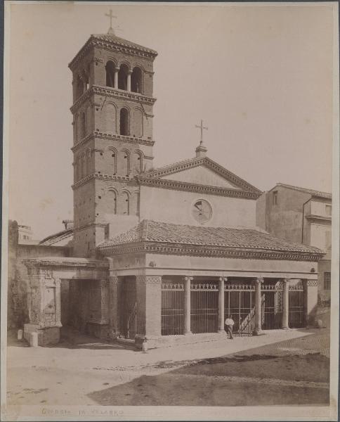 Roma - Chiesa di S. Giorgio al Velabro - Facciata e campanile