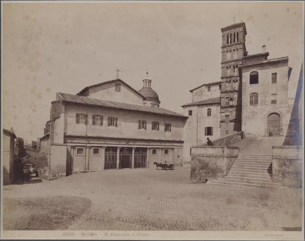 Roma - Basilica dei SS. Giovanni e Paolo - Facciata e campanile