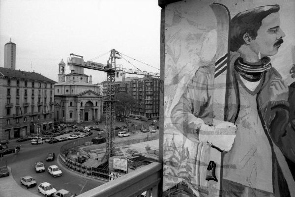 Milano - Piazza San Gioachimo - Cantiere del Passante Ferroviario - Luna Park della Varesine