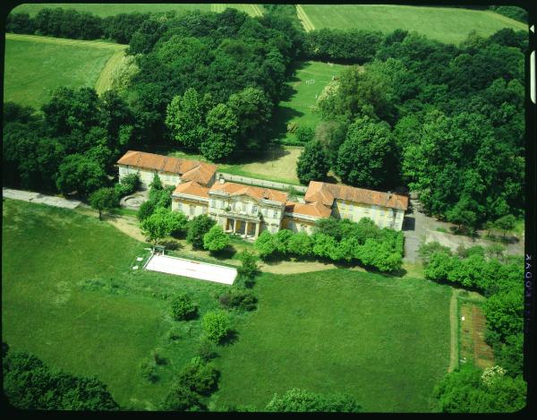 Monza. Parco. Villa Mirabellino. Veduta aerea.