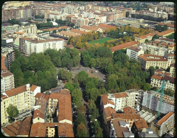 Milano. Piazza Firenze. Veduta aerea.