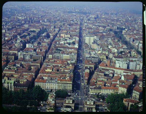 Milano. C.so Venezia. Veduta aerea.