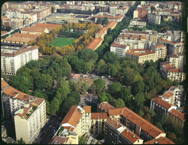 Milano. Piazza Firenze. Veduta aerea.