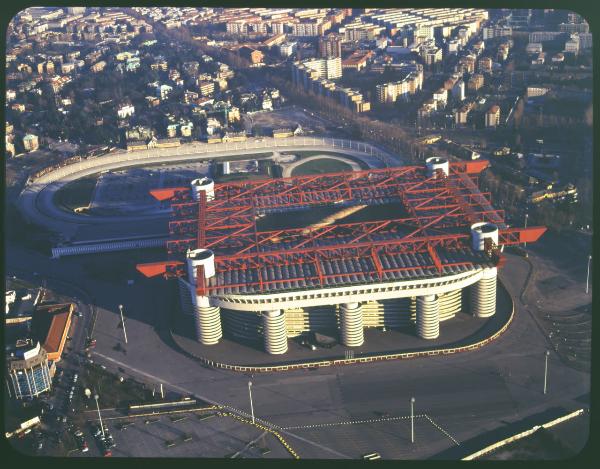 Milano. Stadio Meazza. Veduta aerea.