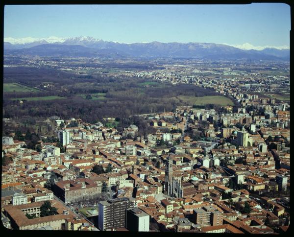 Monza. Centro storico. Veduta aerea.